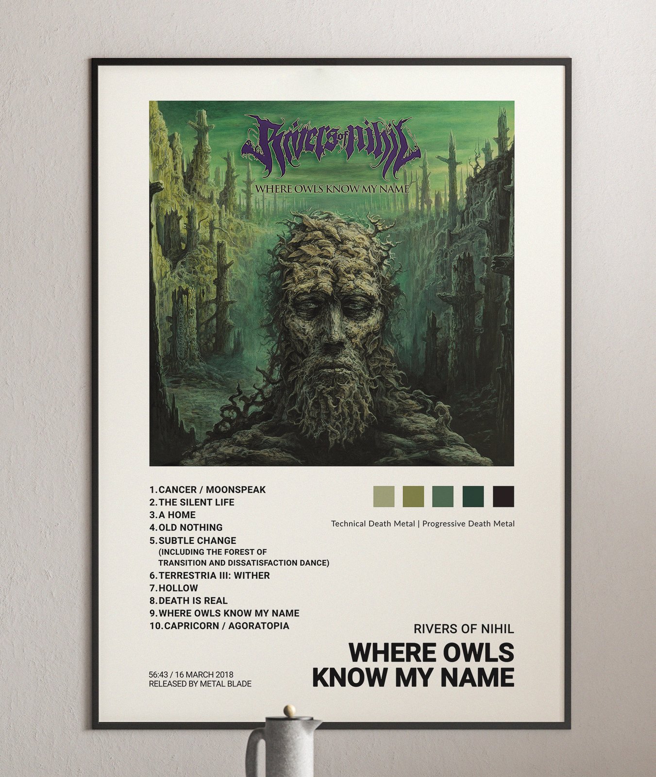Rivers of Nihil - Where Owls Know My Name Album Cover Poster